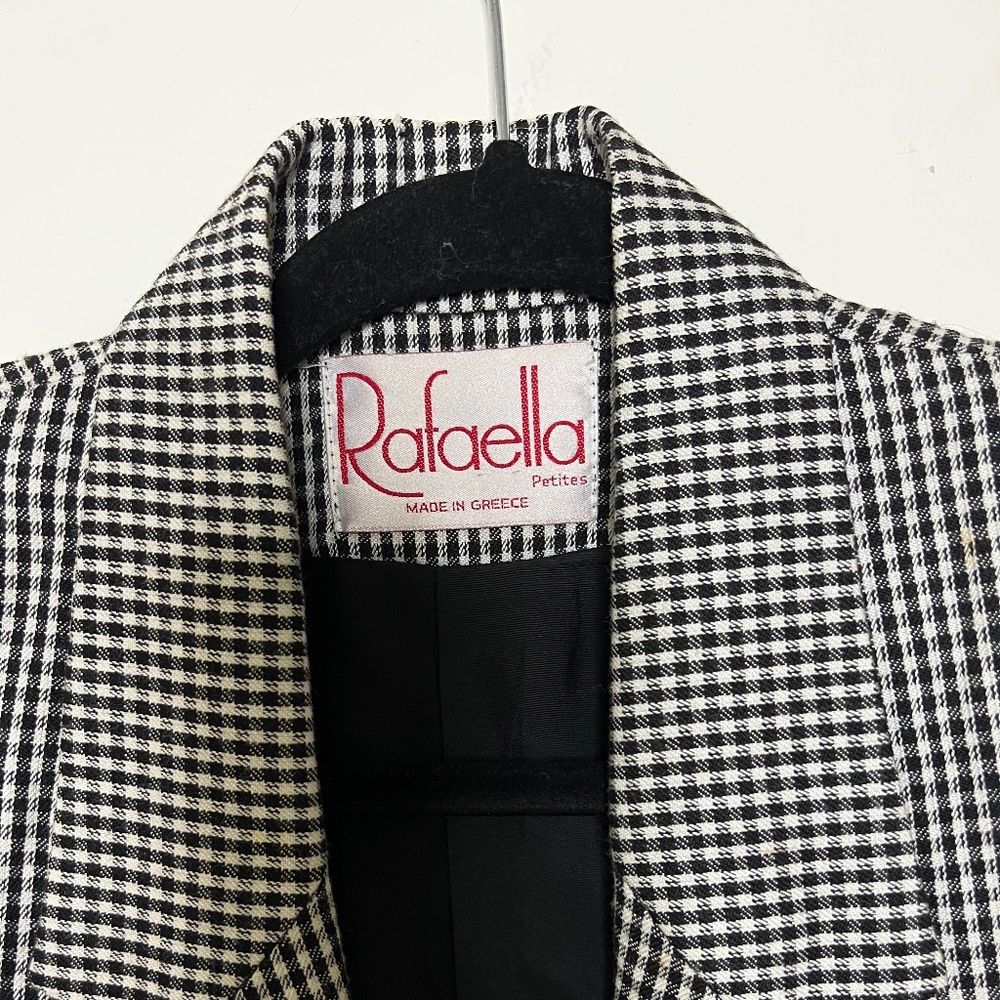 Rafaella petite checker blazer size 6